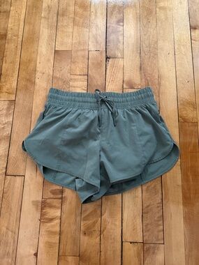 90 Degree By Reflex Sage Green Athletic Shorts with Drawstring